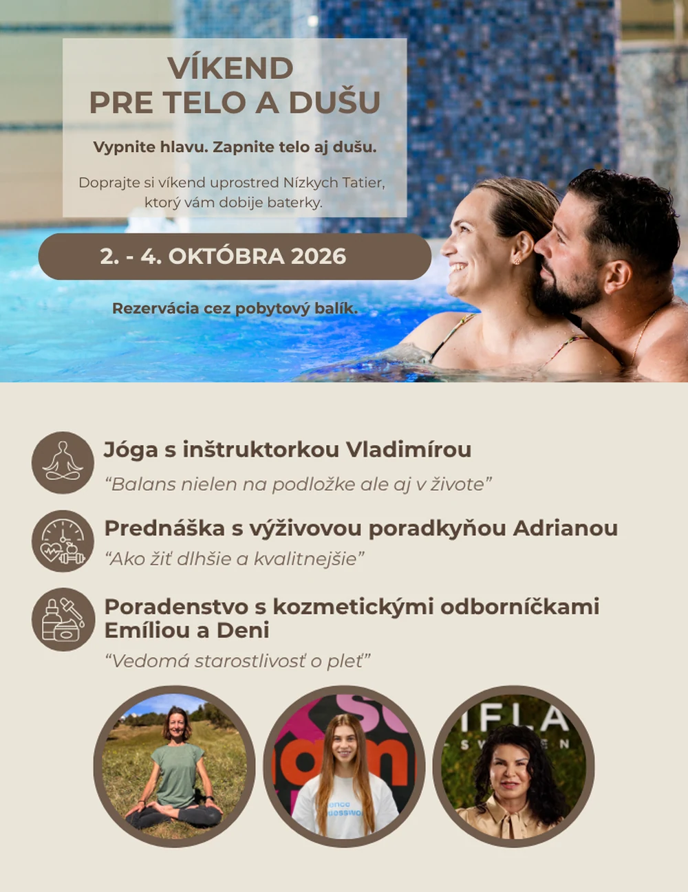 Víkend pre telo a dušu 2. - 4. októbra 2026 - Wellness Hotel Repiská